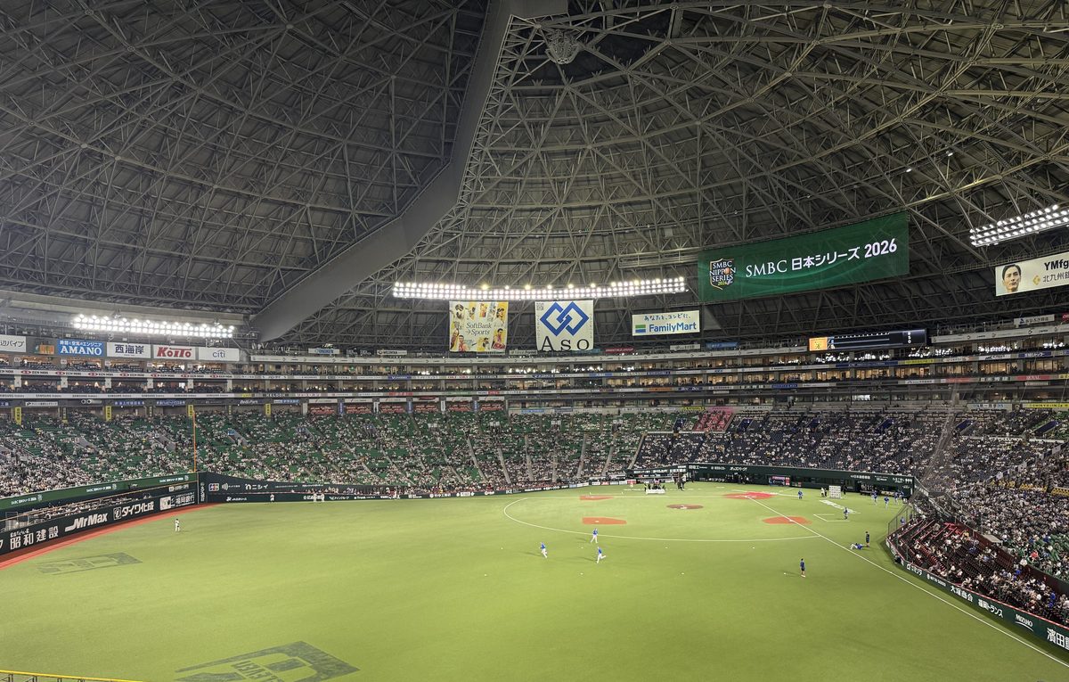 試合前の練習の様子